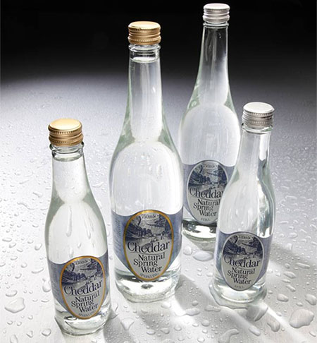 Cheddar Water Recycled Glass Bottle Range
